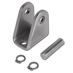 Clevis Mounting With Bolt - Galvanized Steel And VA 1.4301 - For Small Cylinders