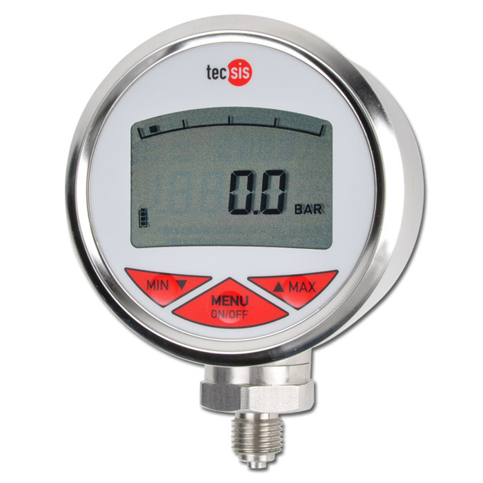 Digital Manometer bis 700bar Abgang unten mit zweiter Anzeige für