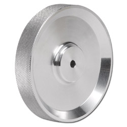 Messrad - Aluminium - Lauffläche kreuzgerändelt - Ø 63,66 mm - 4 bis 10 mm