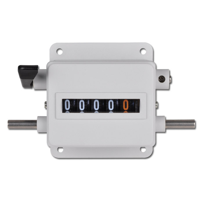 Meter counter "M 45" - with zero position - 5-digit - gray