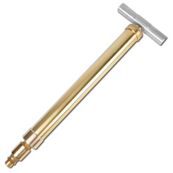 Ręczna pompa próżniowa - mosiądz - pojemność ok. 477 ml / skok - przyłącze AG 1/2 cala - wymiary (szer. X wys.) 160 x 530 mm