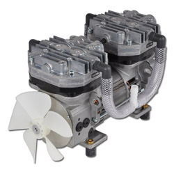 Membranpumpe - Serie 8011 - max. Vakuum 70 bis 10 mbar - Saugleistung 34 bis 65 l/min. - Motor 230 V/50 Hz
