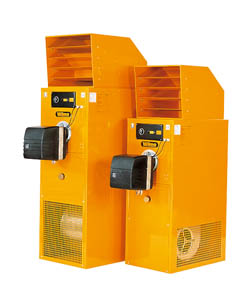 Générateur fixe d'air chaud WLE 35kW à 75kW - avec conduction de fumée - à diffu