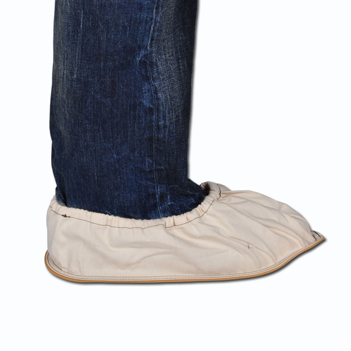 Paire de couvre chaussure - coton - avec semelle caoutchouc - universelle