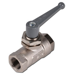 Ball valve - brass - for panel mounting - female thread G 1/8" to G 1/2" - DN 4 to 13 - PN -0.98 to 20