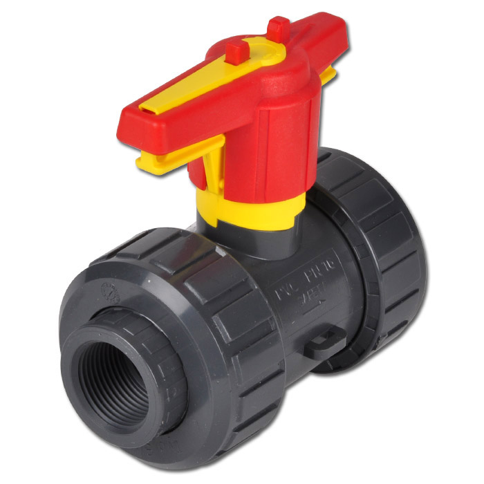 Ball valve made from plastic PVCU 2way S4 DN 20 d25