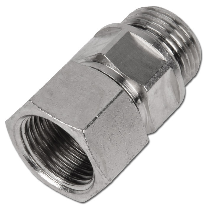 Swivel connector - nickel - male / female 1 / 8 "to 3 / 8" - straight - PN 10