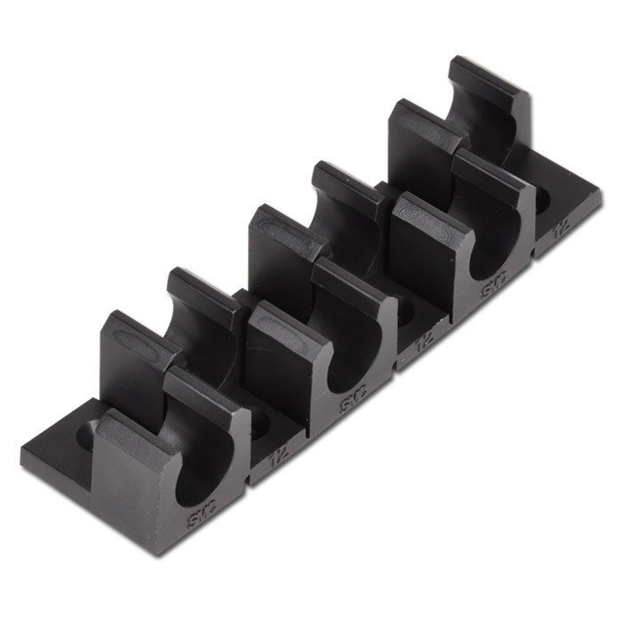 Multiple tube holder plastic Ø 4 to 12mm
