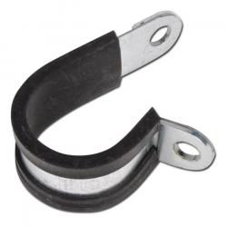 Pipe clamp with rubber - steel - 20 mm - Ø 8 to 44 mm