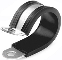 Collier de serrage avec caoutchouc - en acier inoxydable - Ø plage de serrage 20 à 30 mm - largeur 20 mm