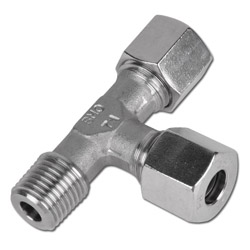 Connessione a vite a L - serie L - acciaio inox 1.4571 - tubo Ø 6 a 18 mm - con. Da AG R 1/8 "a R 1/2" - PN fino a 315