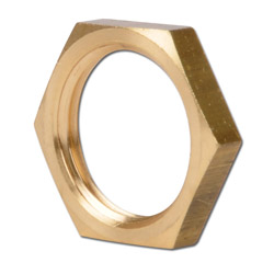Locknut - brass - hexagonal - cylindrical female thread G 1/8" to G 2"