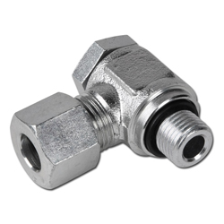 Swivelling screw fitting- Steel - inch (BSP) - with sealing cone and O-