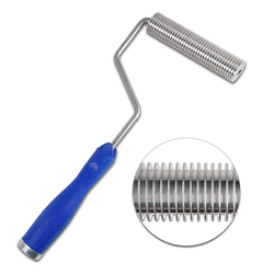 Vent role - grooves - aluminum roller with plastic handle and plug attachment