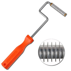 Vent role - grooves - aluminum roller with screw and plastic handle