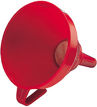 Plastic funnel - with integrated brass sieve - in 160 to 235 mm Ø