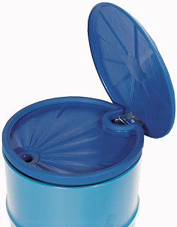 Barrel funnel with lid - PE - for 200 l drums - filling volume 5 l