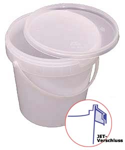 Plastic buckets (round, color: natural) - "Jokey Euro-Tainer" - 2.6 liter - type