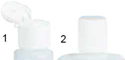 Closures - white - for round series 308 HDPE bottles