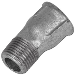 Bogen 15° - Typ 53 - Temperguss verzinkt - kon. Außen- und zyl. Innengewinde R (Rp) 1 1/4" - PN 25