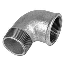 Malleable iron angle 90 ° type "92" - F / M - 1 / 8 "to 4" - EN 10242 - Standard