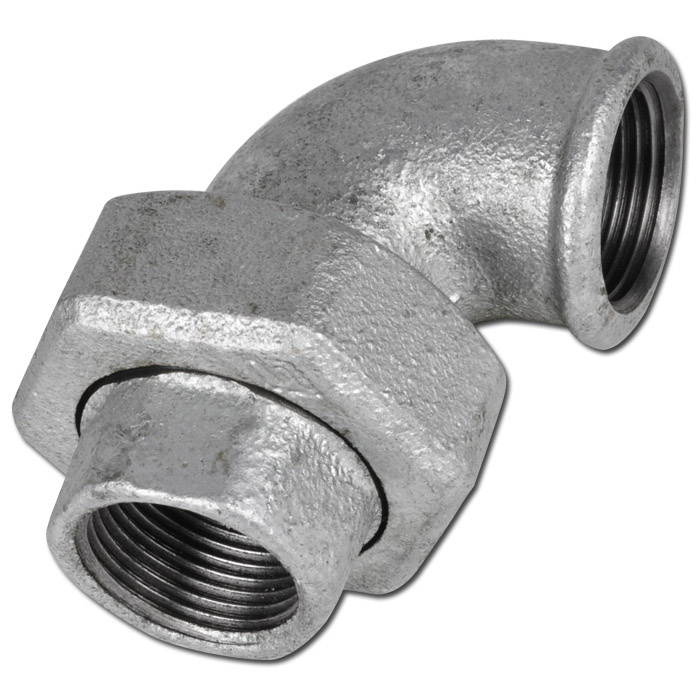 Malleable cast iron 90° - elbow union 96 - UA11 - 1 / 4 "-3"