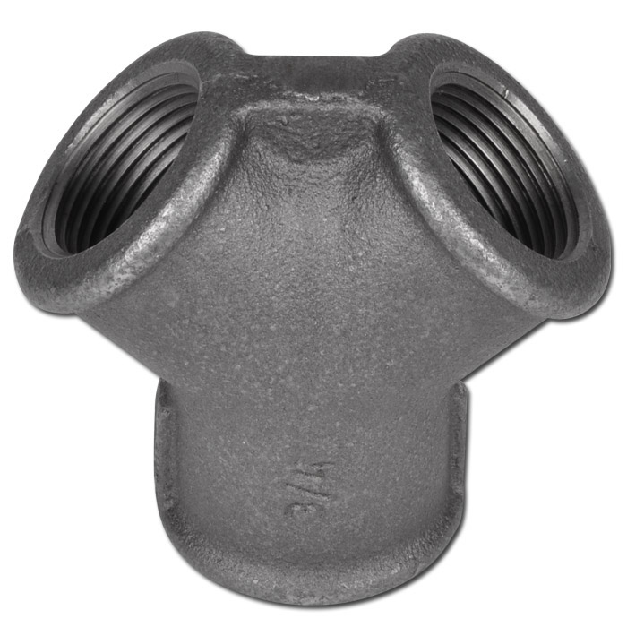 Y-junction 220 45 ° - malleable cast iron IG - 3 / 8 "-1"