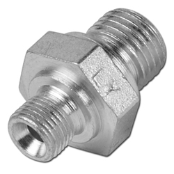 Double nipple - Galvanized Steel - M / M - 1 / 8 "to 2" - with 60 ° sealing cone