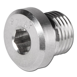 HP sealing plug - stainless steel 1.4571 - hexagon socket - cylindrical/metric thread M10 x 1 to M48 x 2 mm - PN 400