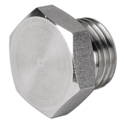 Screw plug - stainless steel 1.4571 - with external hexagon - cylindrical thread - G 1/8" to G 1" - PN 40