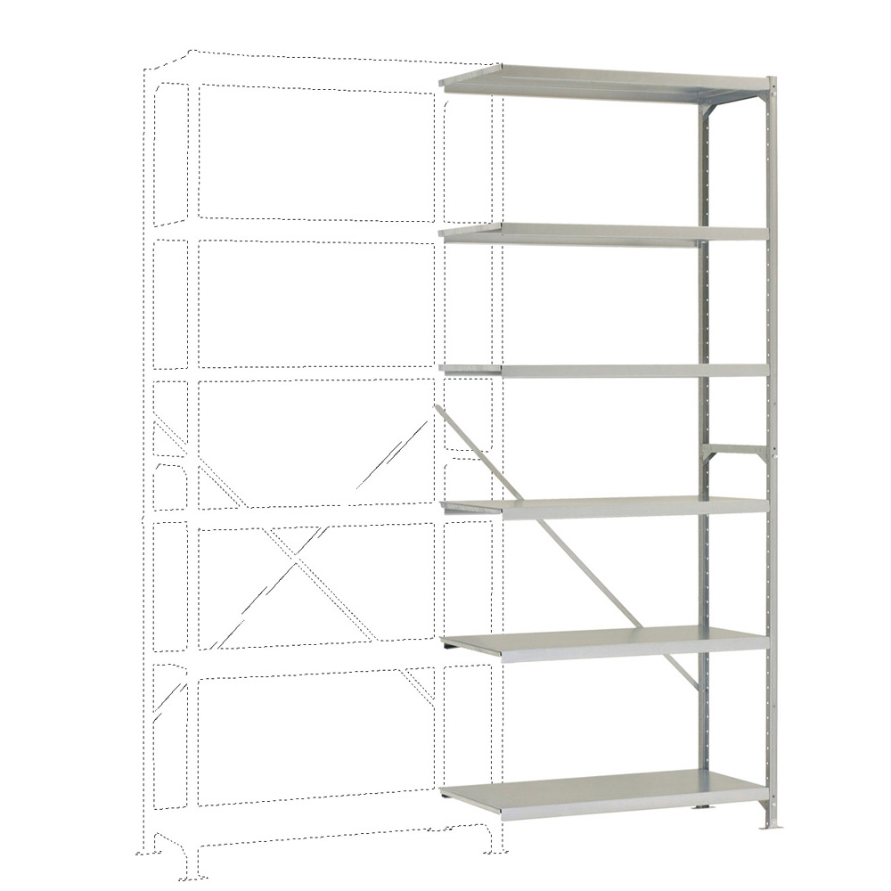 Storage rack 'budget light "- height 2500 mm - 6 steel shelves - width 970mm - f