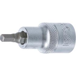Teräsisäke - 12,5 mm (1/2") neliömäinen veto - 5,5 mm kuusikulmainen kanta