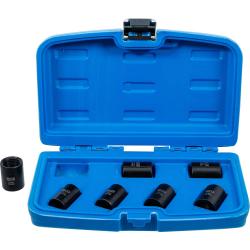 Spiraaliprofiilihylsyavainsarja / ruuvinpoisto - 7 kpl - vetolaitteen sisäinen neliö 12,5 mm (1/2") - SW 17 - 26 mm