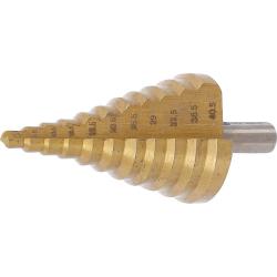 Wiertło stopniowe - Ø 6 do 40,5 mm - stal HSS - tytanowany