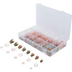 Oljeavtappningspluggar & tätningsringar sortiment "BGS" - 534 delar