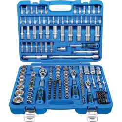 Set di bussole 1/4'' , 3/8'' e 1/2'' - 171 pezzi - Chrome V-acciaio