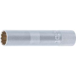 Innesto per candele - 14 mm - a 12 lati - 3 / 8 " - lunghezza 90 mm