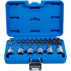 Jeu d'embouts et de douilles - acier au chrome vanadium - 27 pc.