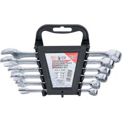 Maulringschlüssel-Satz - CV-Stahl - 3/8" bis 11/16" - 6-tlg - im prakt. Klapphal