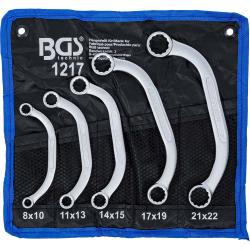 Starter And Block Spanner Set - 5-Partite - 10 x 11 To 18 x 19 mm