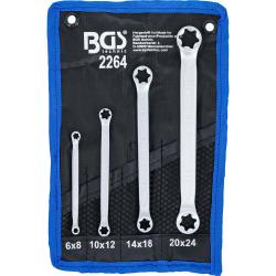 Double Ring Wrench Set - 4-Partite - E6xE8 To E20xE24
