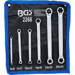 Double Ring Wrenches For Star Screws - 6-Partite - E6xE8 bis E20xE24