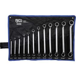 Double ring wrench set - 75° - bent - 6-32 mm - 12 pieces