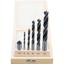 Wiertarka Frezarka Wood Korona Set - 4-12 mm - 6 sztuk