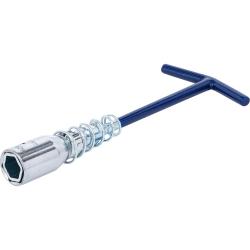 Double-spark plug-hinged key - SW 16/20, 8 mm - T-handle "BGS"