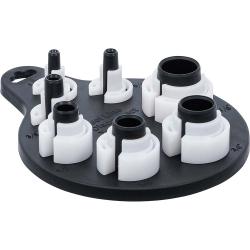 Cable connector release clip set - 7 pieces PVC-pegboard
