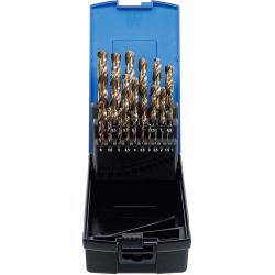 Jeu de forets hélicoïdaux - HSS-G M35 Acier au cobalt - Tailles Ø 1 à 13 mm - 25 pcs.