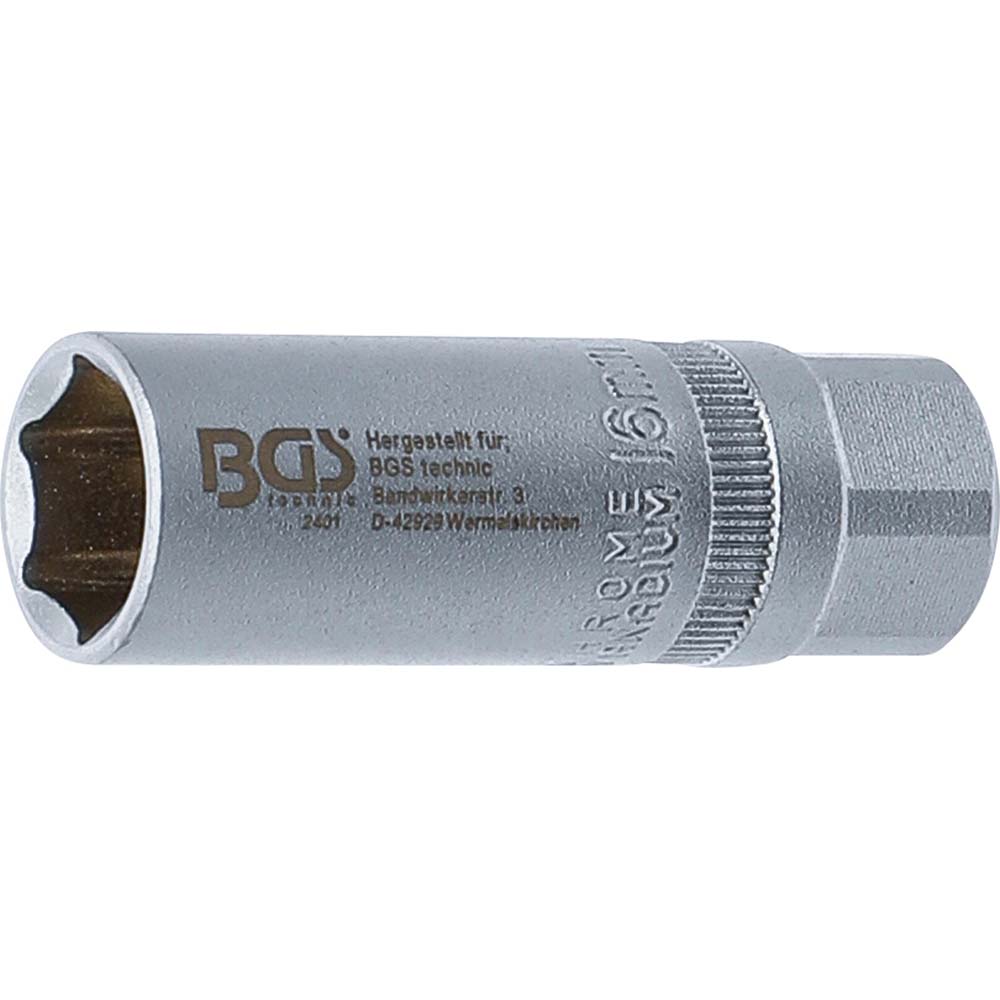 Zündkerzen-Einsatz - mit Haltefeder - Zündkerze 16 mm bis 21 mm  - Länge 65 mm