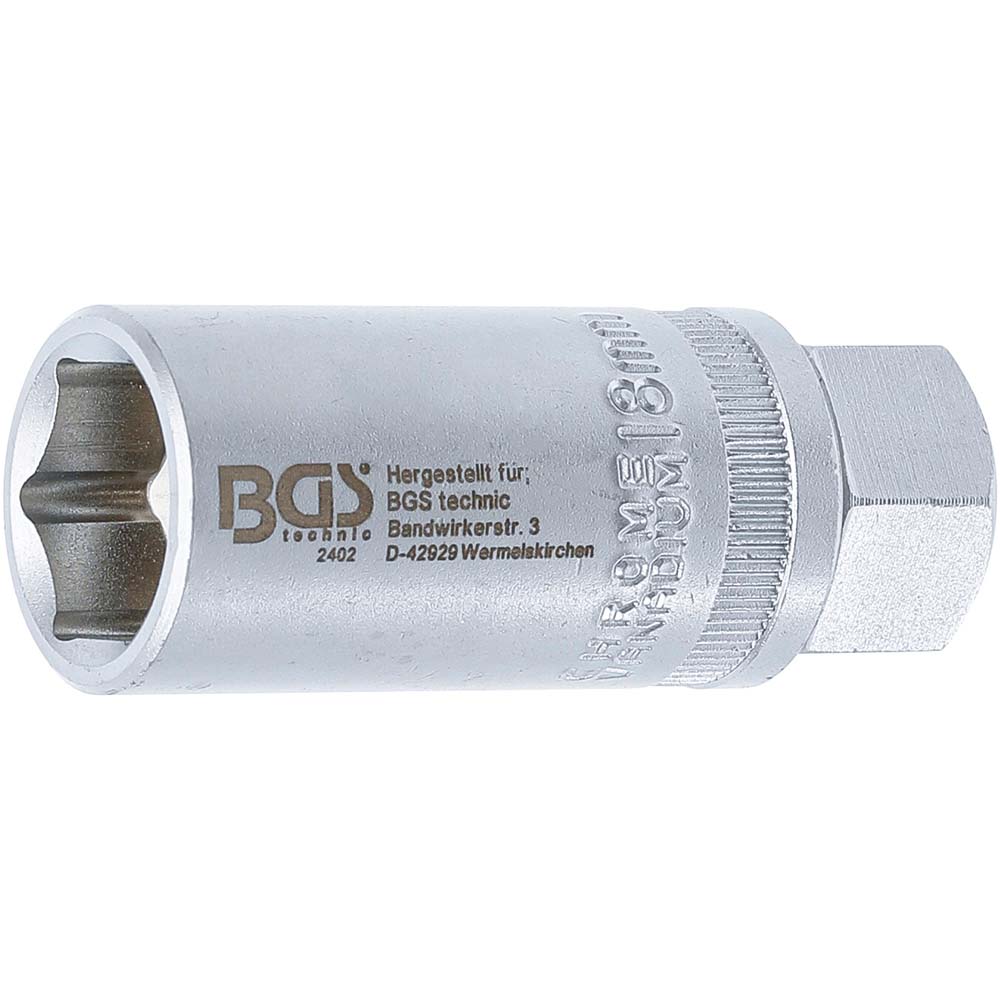 Zündkerzen-Einsatz - mit Haltefeder - Zündkerze 16 mm bis 21 mm  - Länge 65 mm