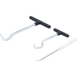Hook set - för tätning demontering - S-form blad - rak krok
